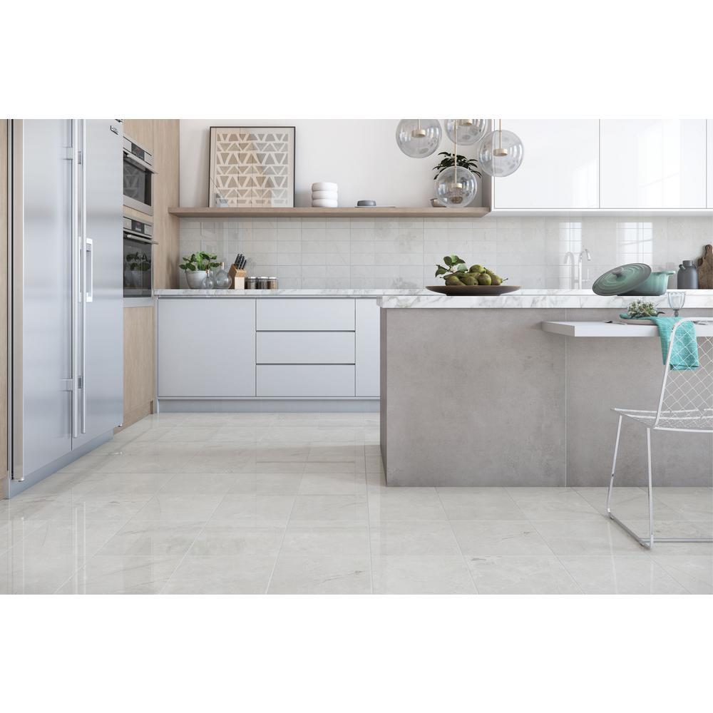 Eliane Delray White 12 In X 12 In Ceramic Floor And Wall Tile 16 15 Sq Ft Case