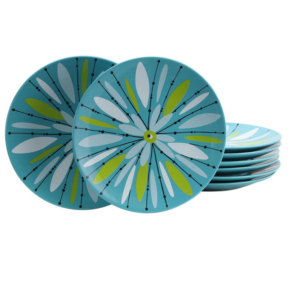 Microwave Safe Studio California The Home Depot Nordic Cool Anza Blue Dessert Plate Set Of 8