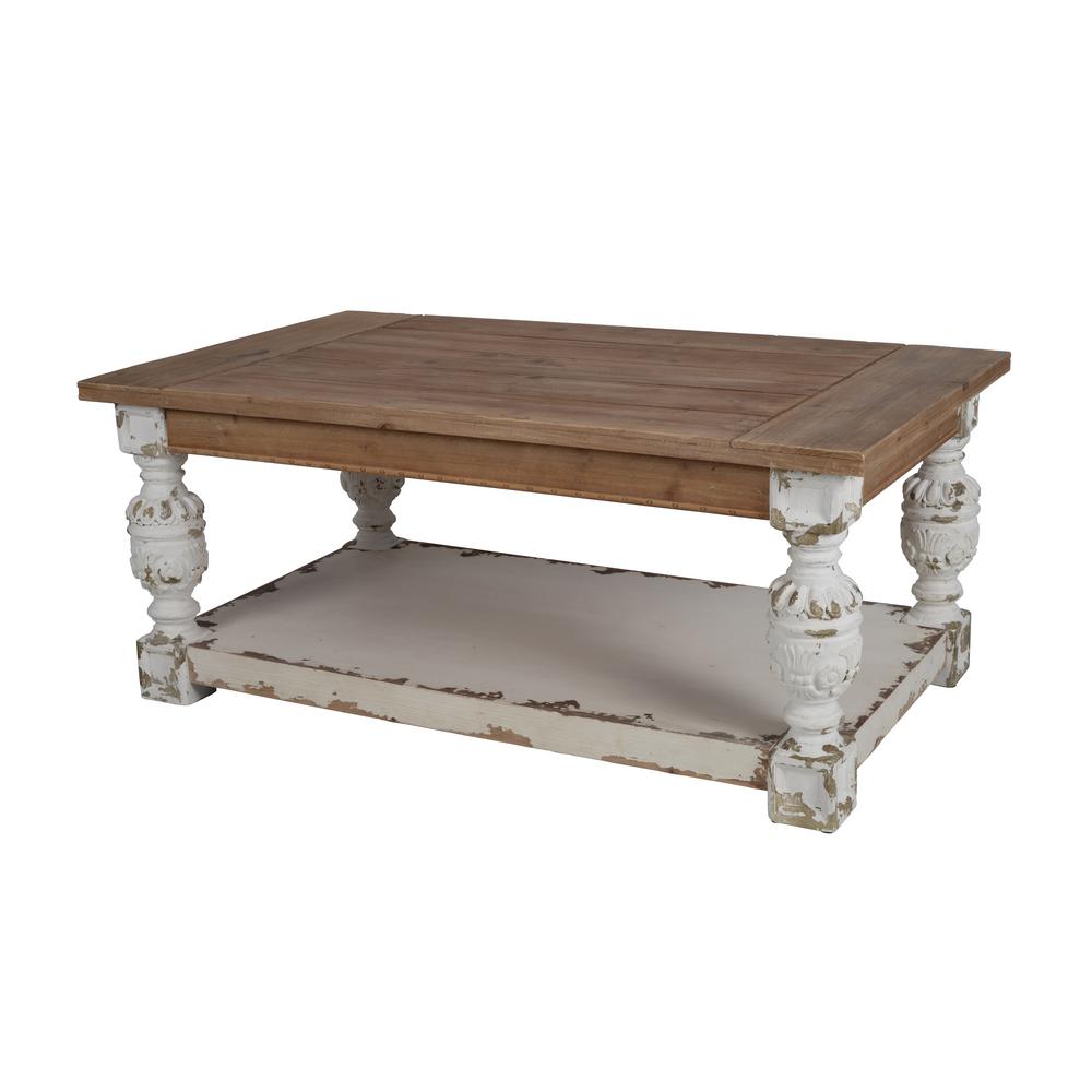 A B Home Alcott White Coffee Table 41121 The Depot
