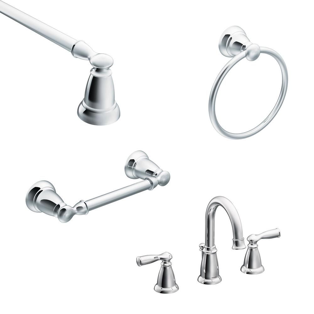 MOEN Banbury 8 in. Widespread 2Handle HighArc Bathroom Faucet with 3