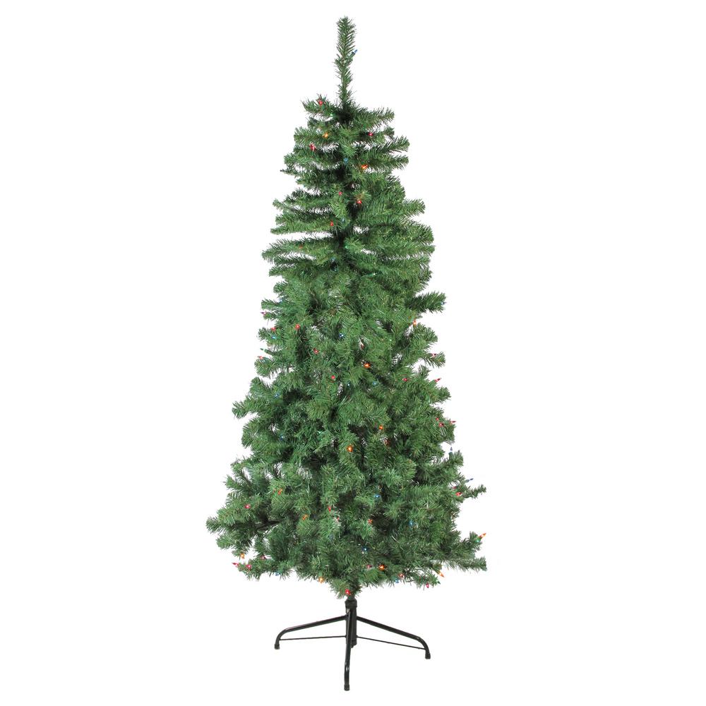 Northlight 6 ft. Pre-Lit Alberta Pine Slim Artificial Christmas Tree ...