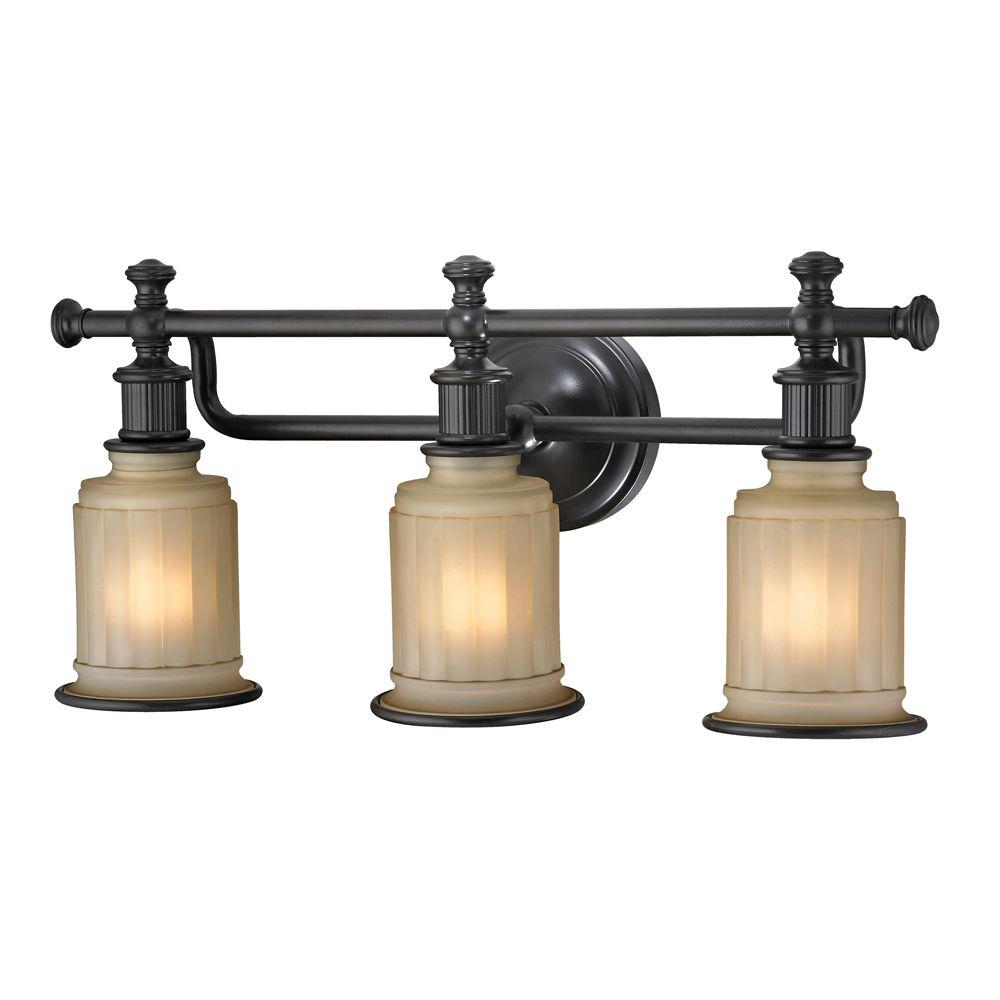 Multicolored Titan Lighting Vanity The Kildare 3 Light Oil Rubbed Bronze