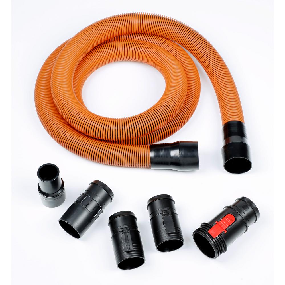 RIDGID 17/8 in. x 10 ft. ProGrade Locking Vacuum Hose Kit for Select RIDGID Wet/Dry Shop