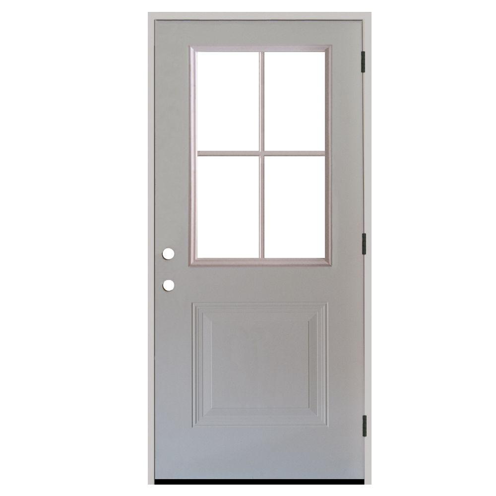 Steves Sons 32 In X 80 In Premium 4 Lite 1 Panel Primed White