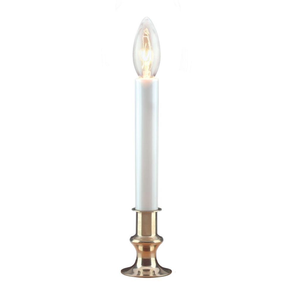 Home Accents Holiday 9 In Brass Electric Candle 1519 56 The Home Depot