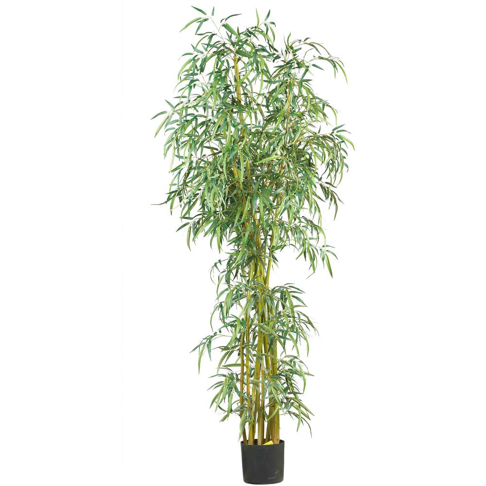 Nearly Natural 7 ft. Curved Slim Bamboo Silk Tree5194 The Home Depot
