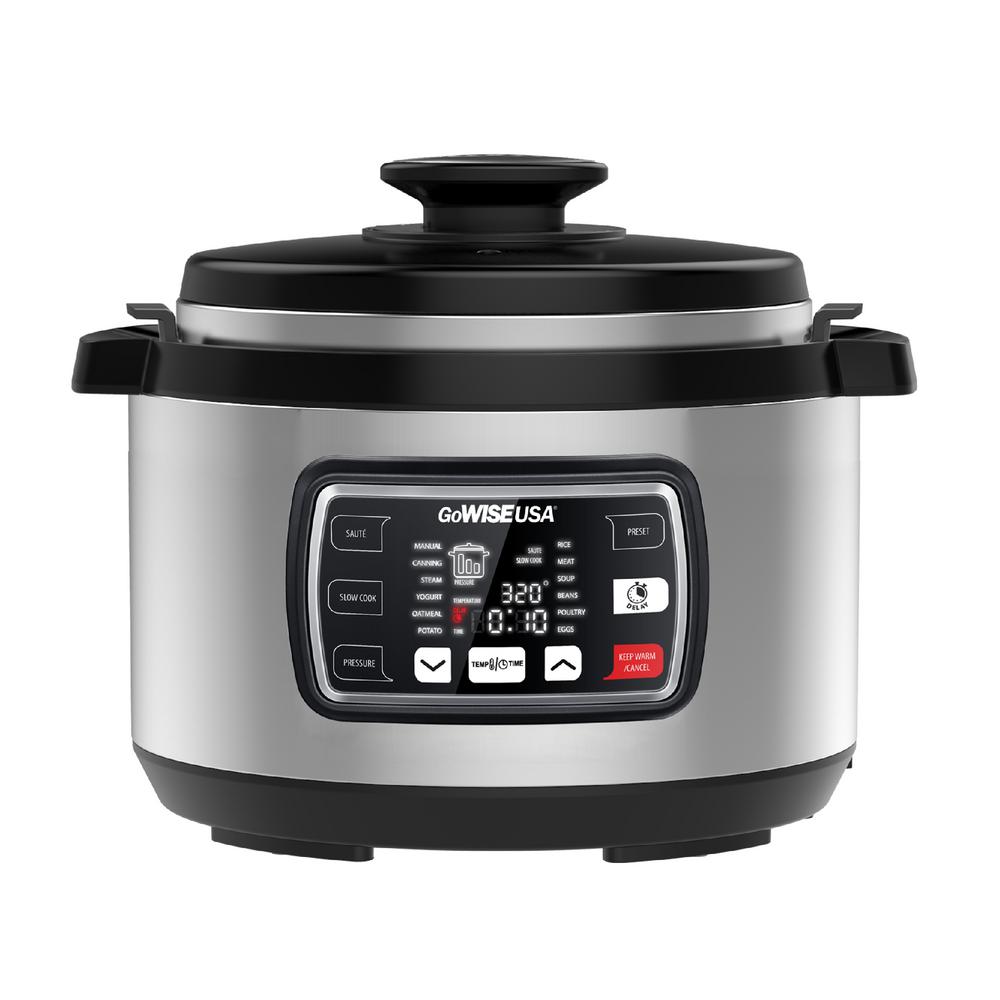 Ovate 9.5 Qt. Stainless Steel Oval Electric Pressure Cooker with 6-Accessories and 50-Recipes