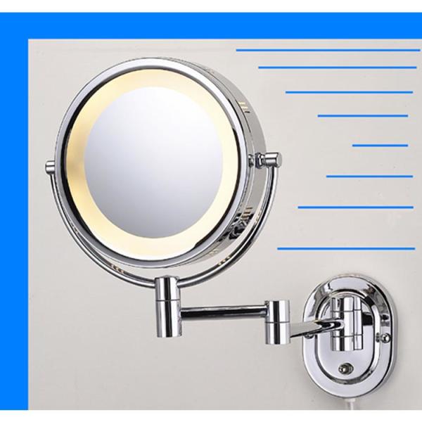 Unbranded 8 In X Round Lighted Wall Mounted Direct Wired 5x Magnification Makeup Mirror Chrome Hlcsa895d The Home Depot - Wall Mounted Lighted Magnifying Mirror Unbranded 8 In X Round Lighted Wall Mounted Direct Wired 5x Magnification Makeup Mirror Chrome Hlcsa895d The Home Depot - Wall Mounted Lighted Magnifying Mirror