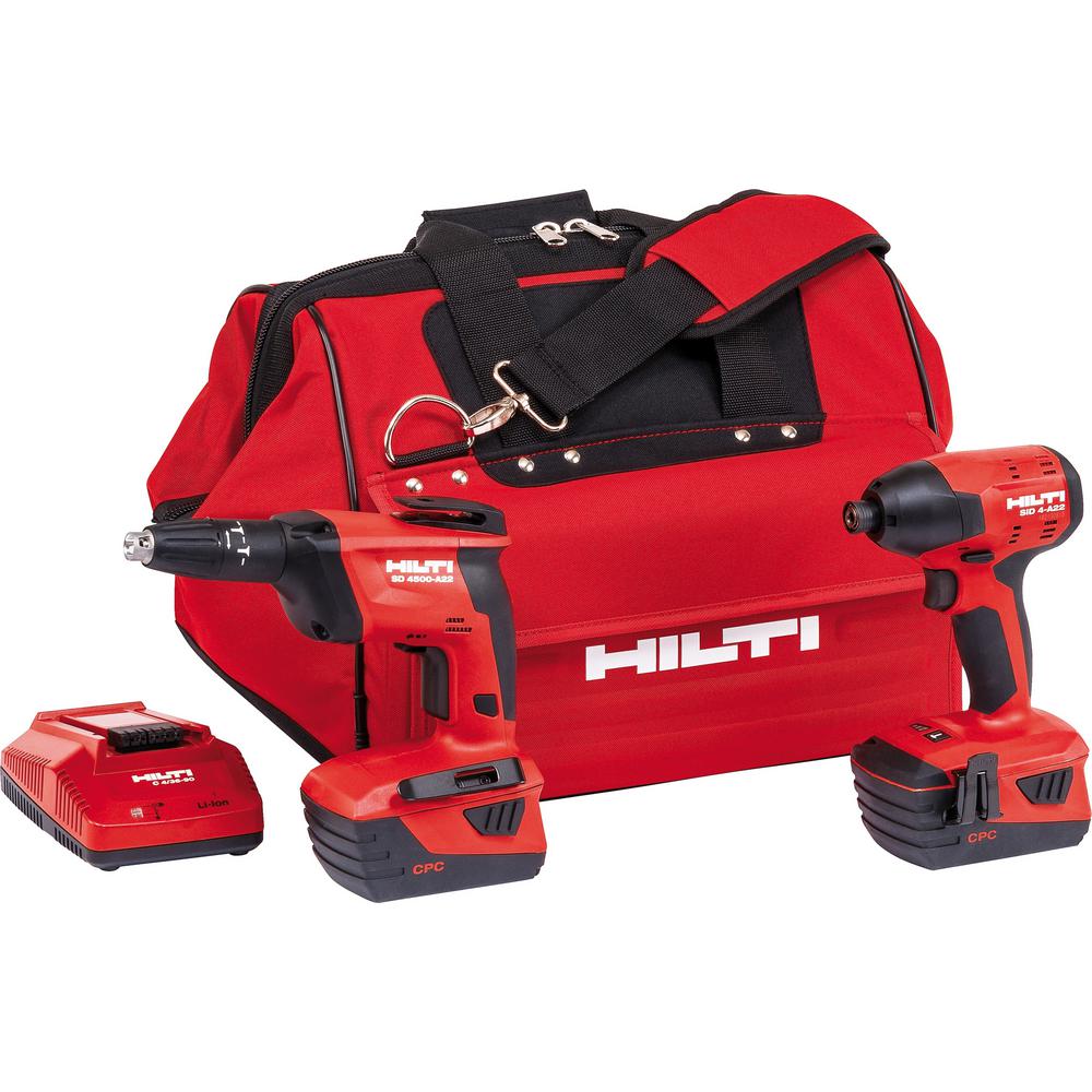 Hilti Sd 4500 A And Sid 4 22 Volt Advanced Compact Battery Drywall Hilti Sd 4500 A And Sid 4 22 Volt Advanced Compact Battery