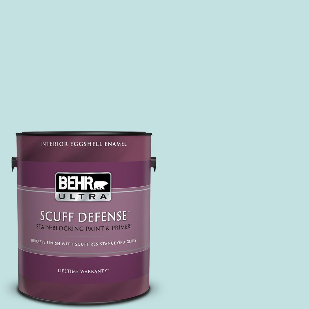 Behr Ultra 1 Gal T17 04 Peek A Blue Extra Durable Eggshell Enamel Interior Paint And Primer In One 275001 The Home Depot