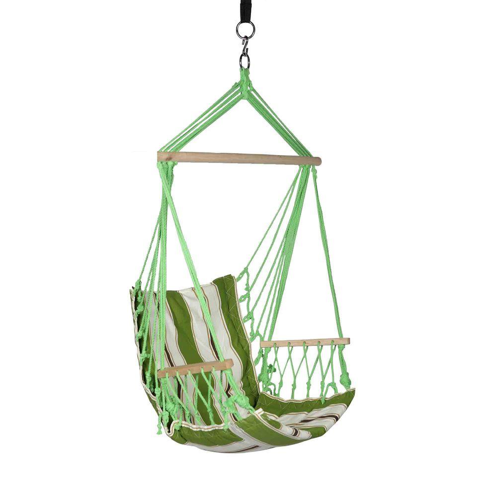 Hammock Chair Hammocks Patio Furniture The Home Depot Cotton Hammock Hanging Chair With Armrests And Straps
