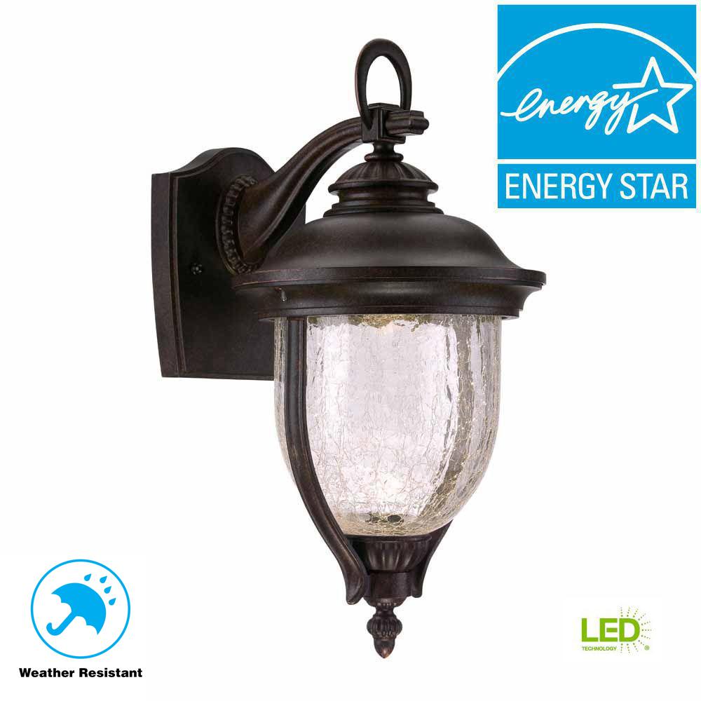 World Imports Special Values Integrated Led Outdoor Lighting Mystic Bronze Led Outdoor Sconce