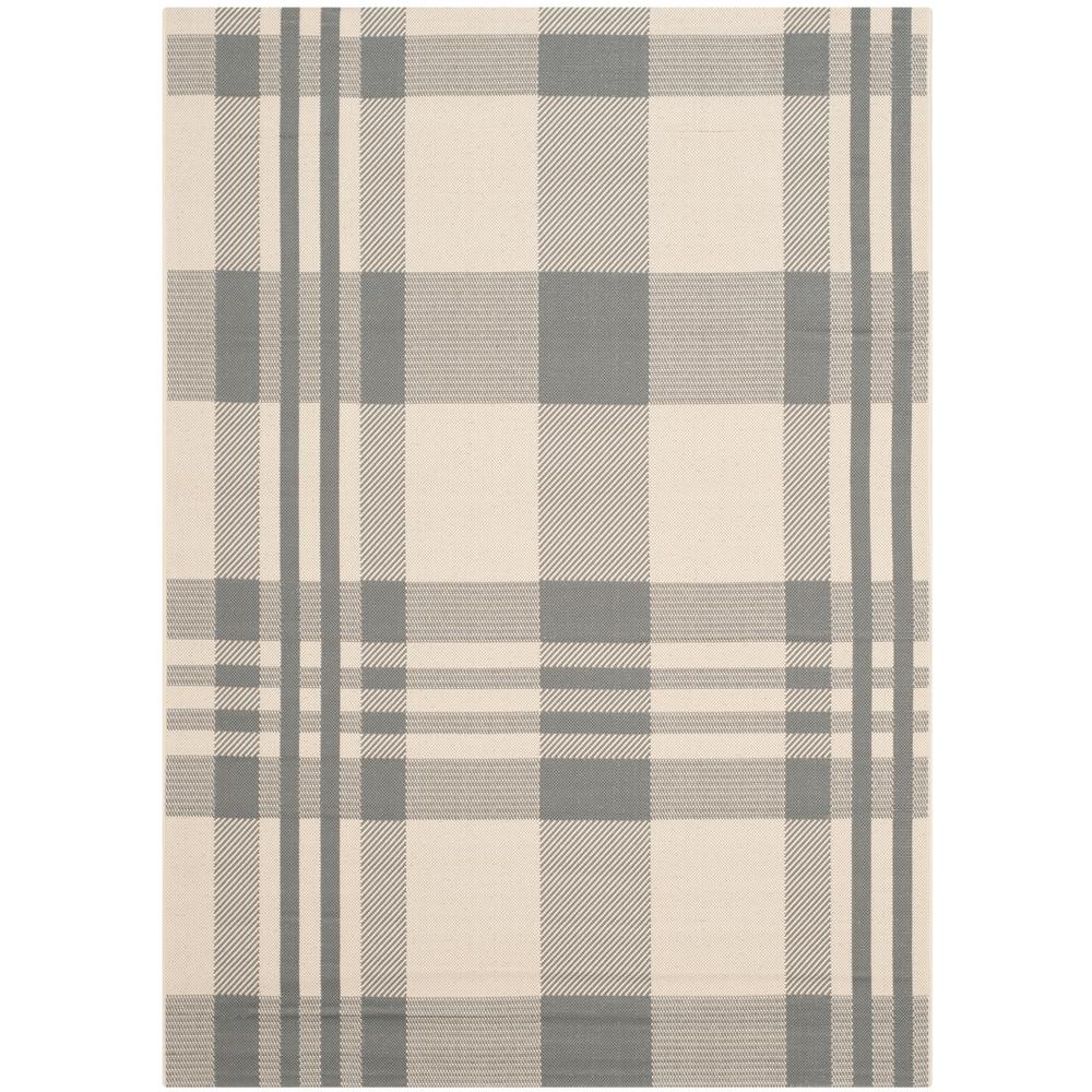 Safavieh Courtyard Gray/Bone 6 ft. 7 in. x 9 ft. 6 in. Indoor/Outdoor