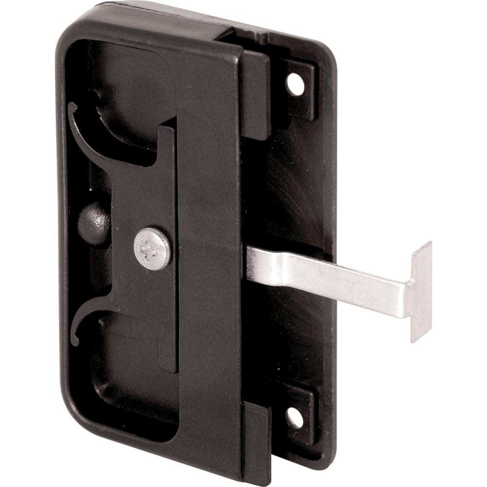 PrimeLine Black Plastic Mortise Style Screen Door Latch and PullA 142