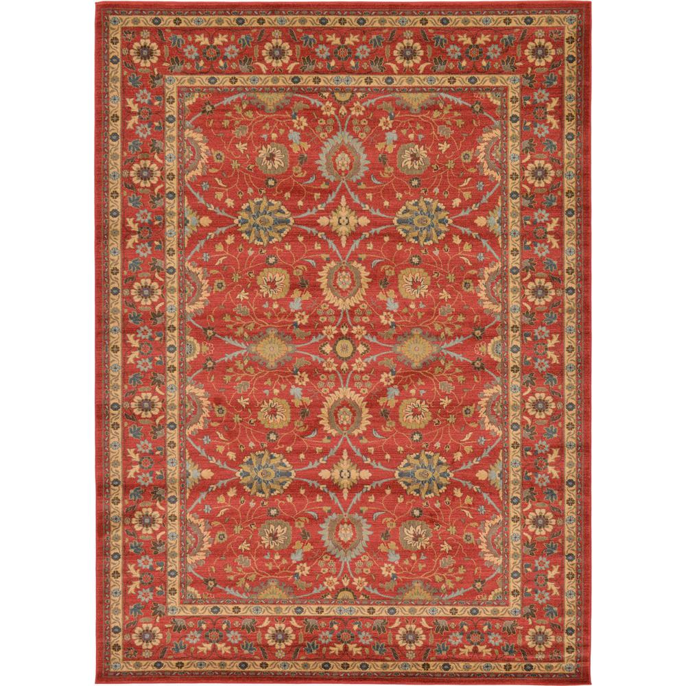 Unique Loom Edinburgh Monroe Red 8 0 X 11 Area Rug 3129456 The Edinburgh Monroe Red 8 0 X 11 Area Rug