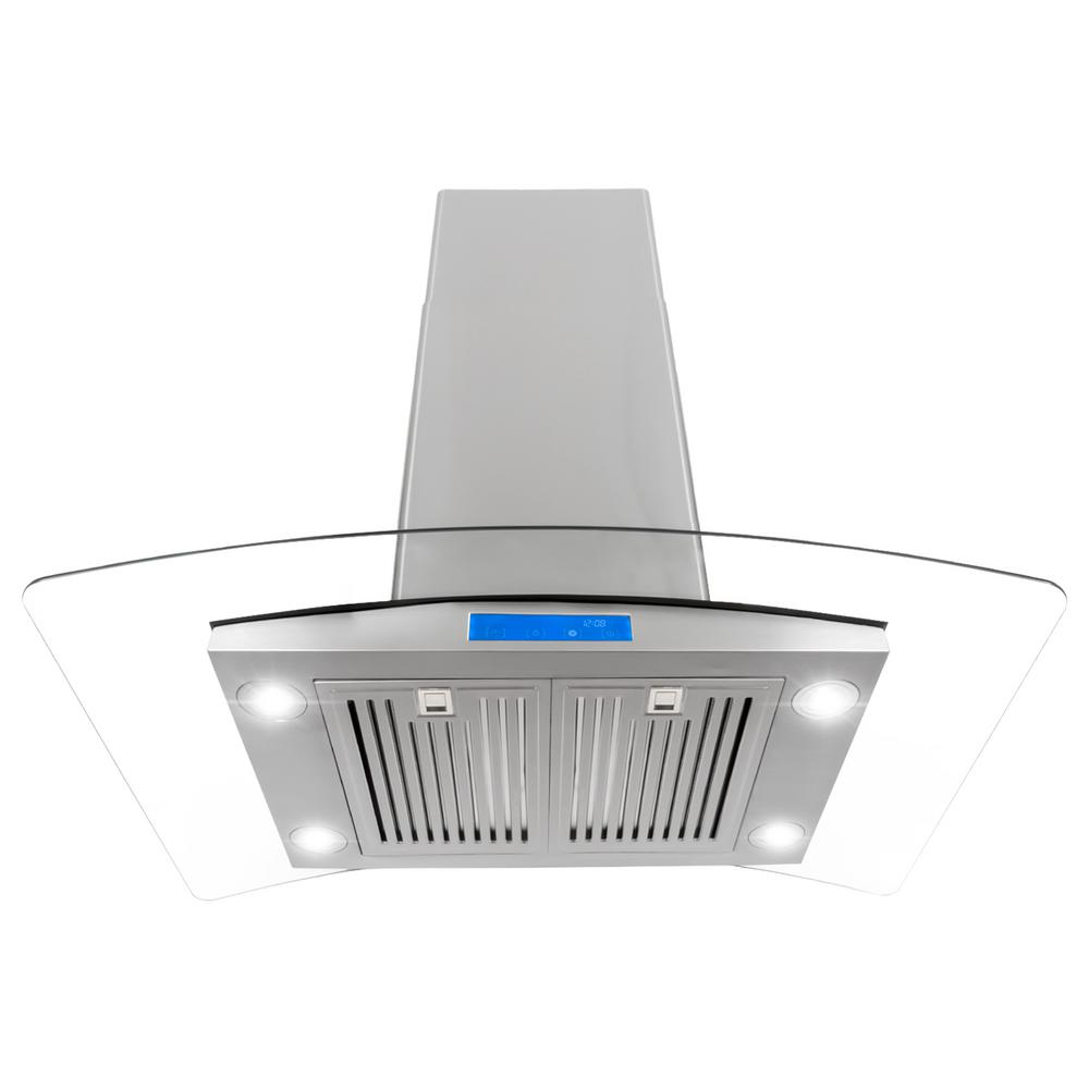 Cavaliere 36 in. Island Chimney Range Hood in Stainless SteelSV218Z2
