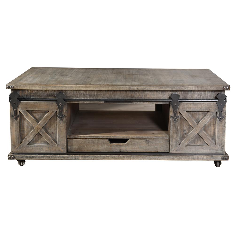 Stylecraft Presley Driftwood Grey 2 Door With Drawer Coffee Table Stylecraft Presley Driftwood Grey 2 Door With Drawer Coffee Table Af17799ds The Home Depot