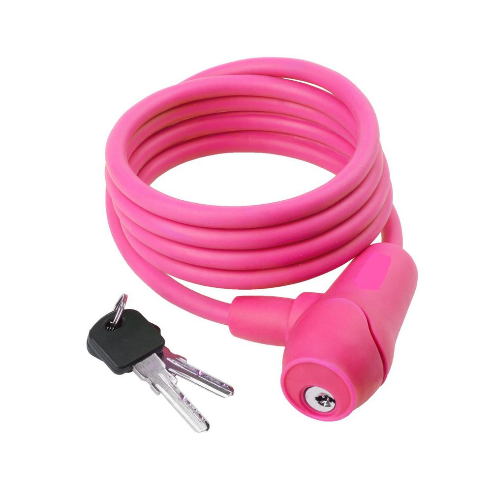 Silicon Key Bicycle Lock in Pink