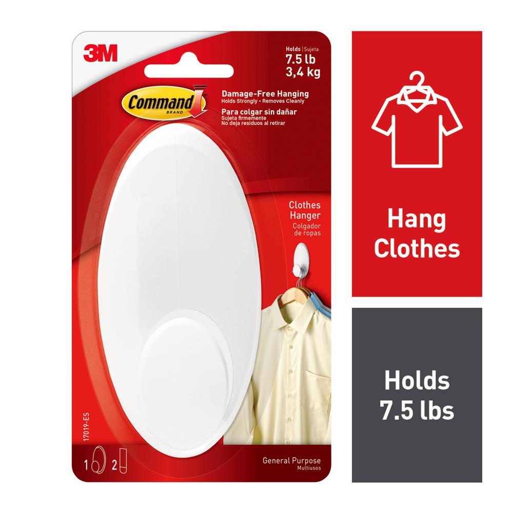 Command Clothes Hanger (1Hanger) (2Strips)17019ES The Home Depot