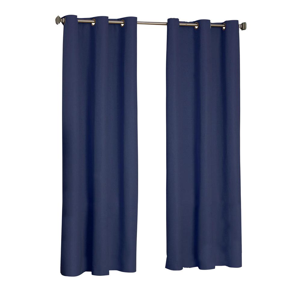 Eclipse Microfiber Blackout Chocolate Grommet Curtain Panel 63 In Microfiber Blackout Chocolate Grommet Curtain Panel 63 In Length