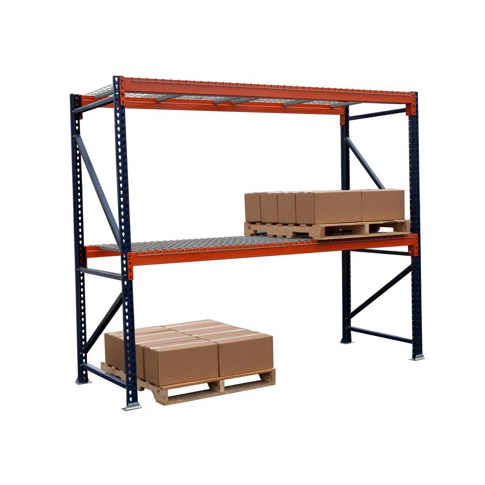 4 Tier Heavy Duty Steel Racking Garage Shelving Unit Storage Racks Blue /& Orange