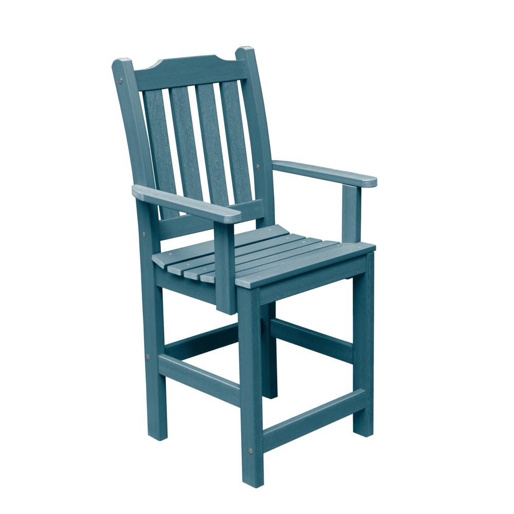 Highwood Lehigh Nantucket Blue Counter Height Recycled Plastic