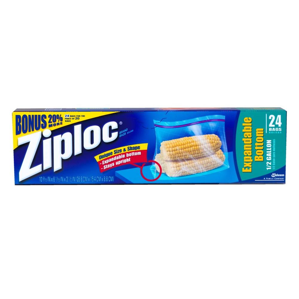 Ziploc 10 In 0 5 Gal Expandable Bottom Plastic Storage