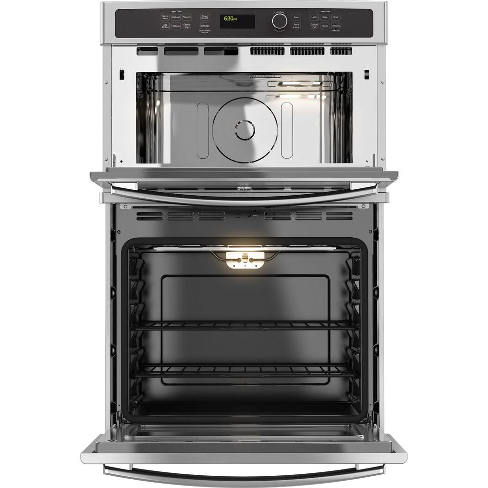 Ge 27 In Electric Wall Oven With Built Microwave Stainless 9 Ge 27 In