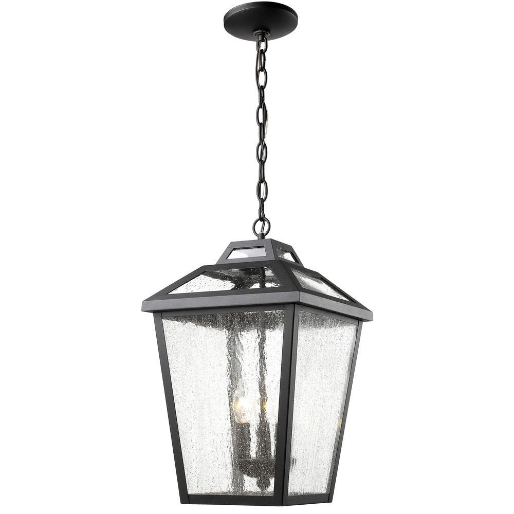Outdoor Lanterns Incandescent Ceiling Lighting Wilkins 3 Light Black Outdoor Hanging Lantern