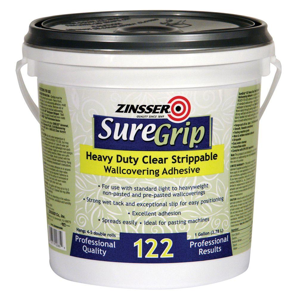 Zinsser 1gal. SureGrip 122 Heavy Duty Clear Strippable Adhesive (Case