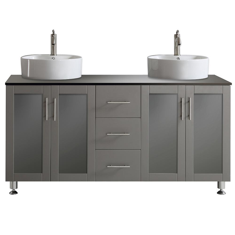 Vinnova Tuscany 60 In W X 22 D 30 H Vanity Grey With D X 30 In H