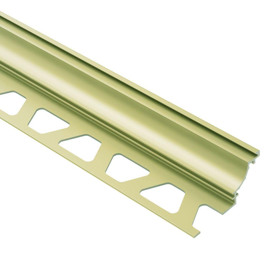 Schluter Jolly Satin Brass Anodized Aluminum 1/2 In. X 8 Ft. 2-1/2 In ...