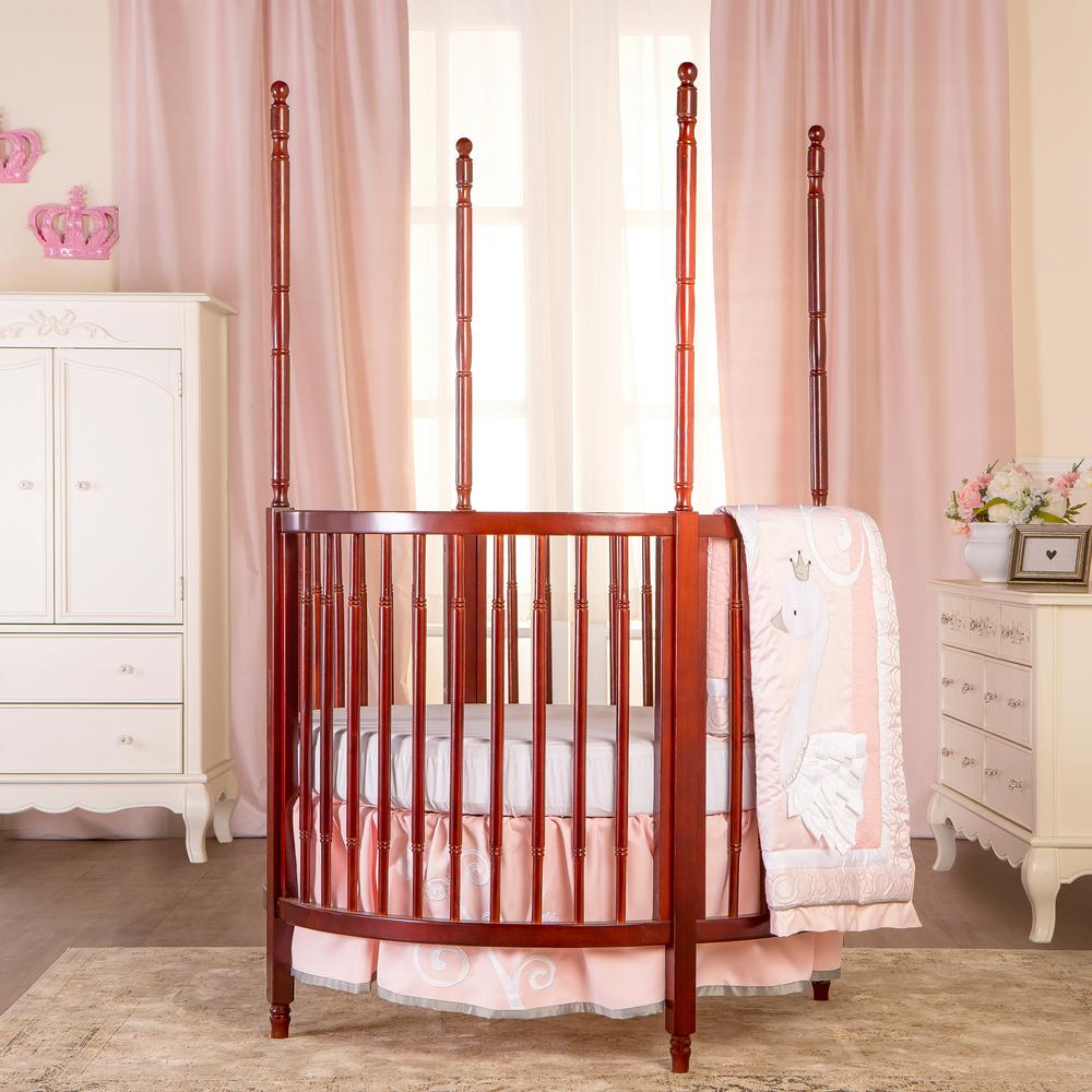 Dream On Me Sophia Posh Espresso Circular Crib 669 E The Home Depot