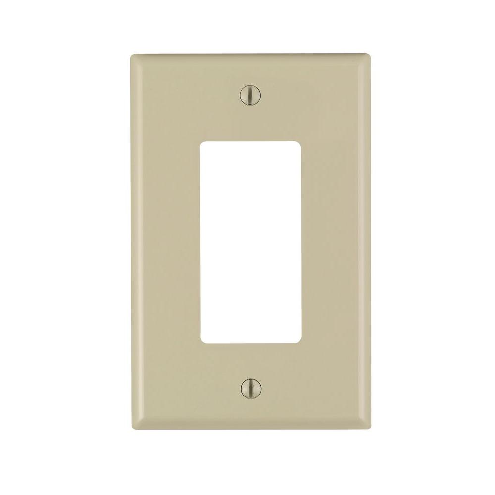 Leviton Decora 1 Gang Midway Nylon Wall Plate Ivory R51 0pj26 00i Leviton Decora 1 Gang Midway Nylon Wall Plate Ivory