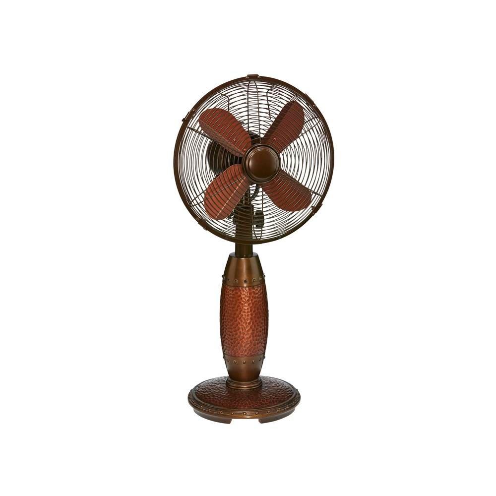 Hunter Retro 12 In 3 Sd Oscillating Table Fan With All Metal Rhythm Table Fan