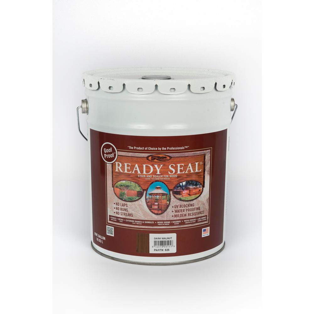 Ready Seal 5 gal. Dark Walnut Exterior Wood Stain and ...