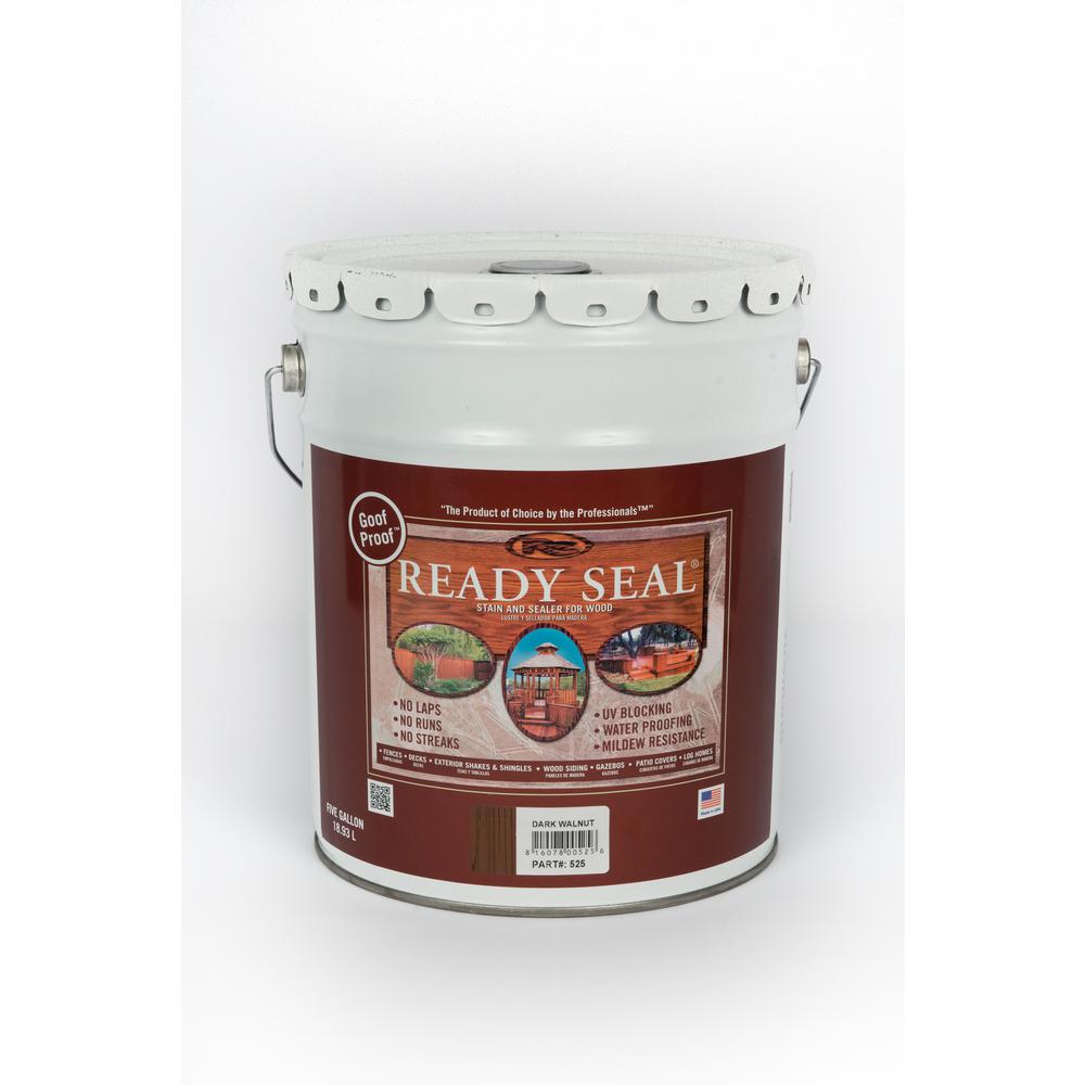 Ready Seal 5 gal. Dark Walnut Exterior Wood Stain and Sealer525 The