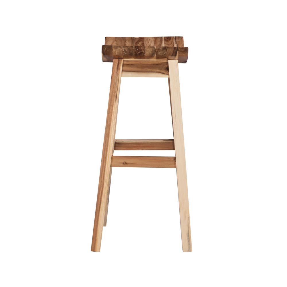 Powell Company 30 In Dale Saddle Light Natural Bar Stool D1020b16bs The Home Depot
