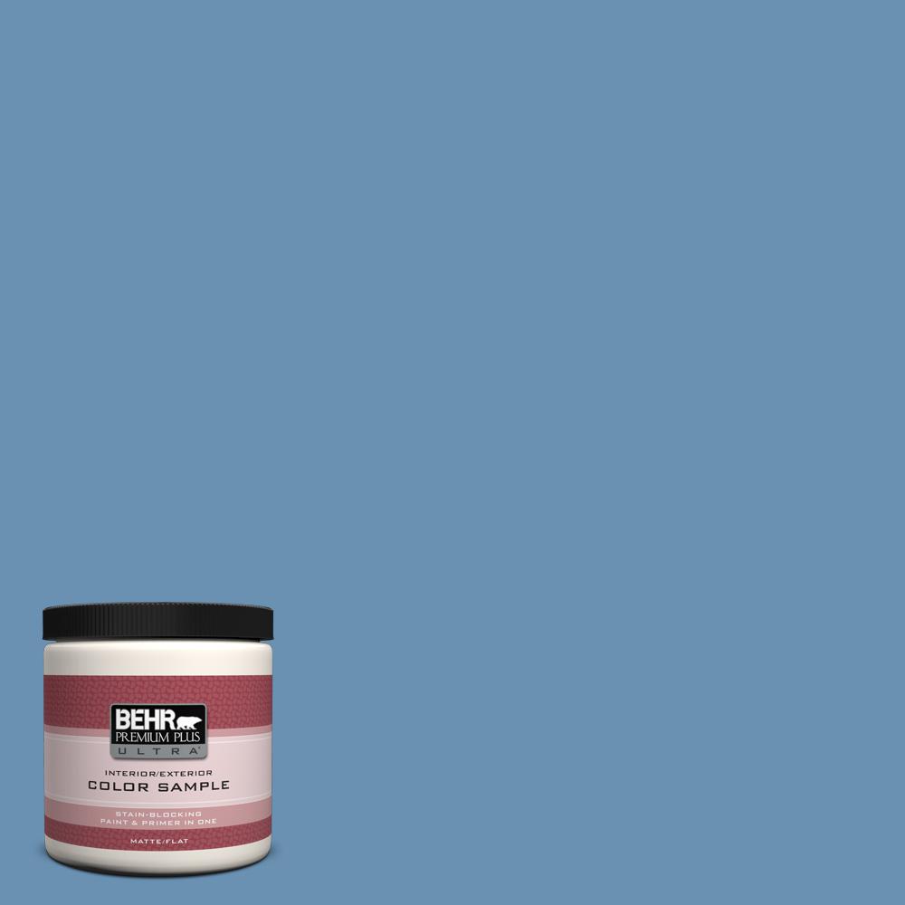Behr Premium Plus Ultra 8 Oz M510 4 Brittany Blue Matte Interior M510 4 Brittany Blue Matte Interior Exterior Paint And Primer In One Sample