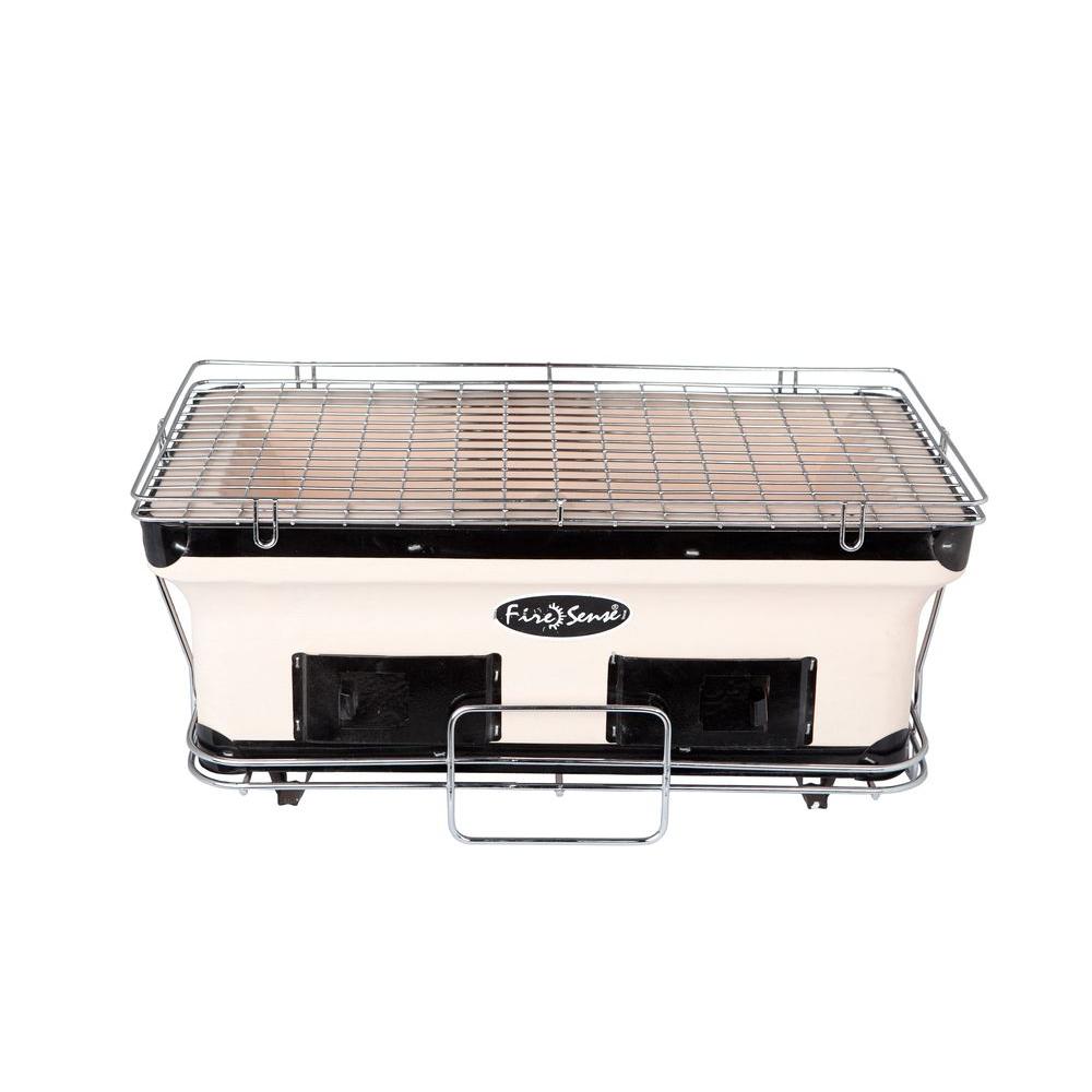Fire Sense Large Yakatori Charcoal Portable Grill in Tan by Fire Sense