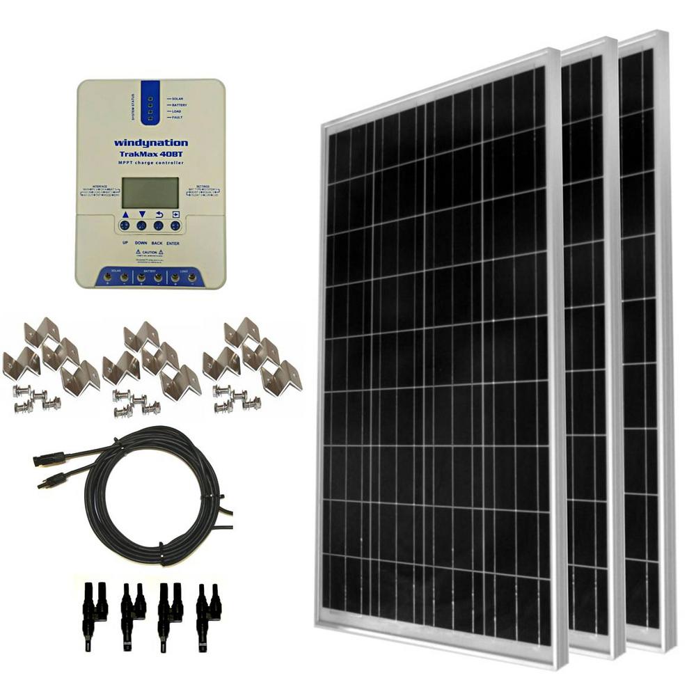 WindyNation 300-Watt Off-Grid Polycrystalline Solar Panel ...