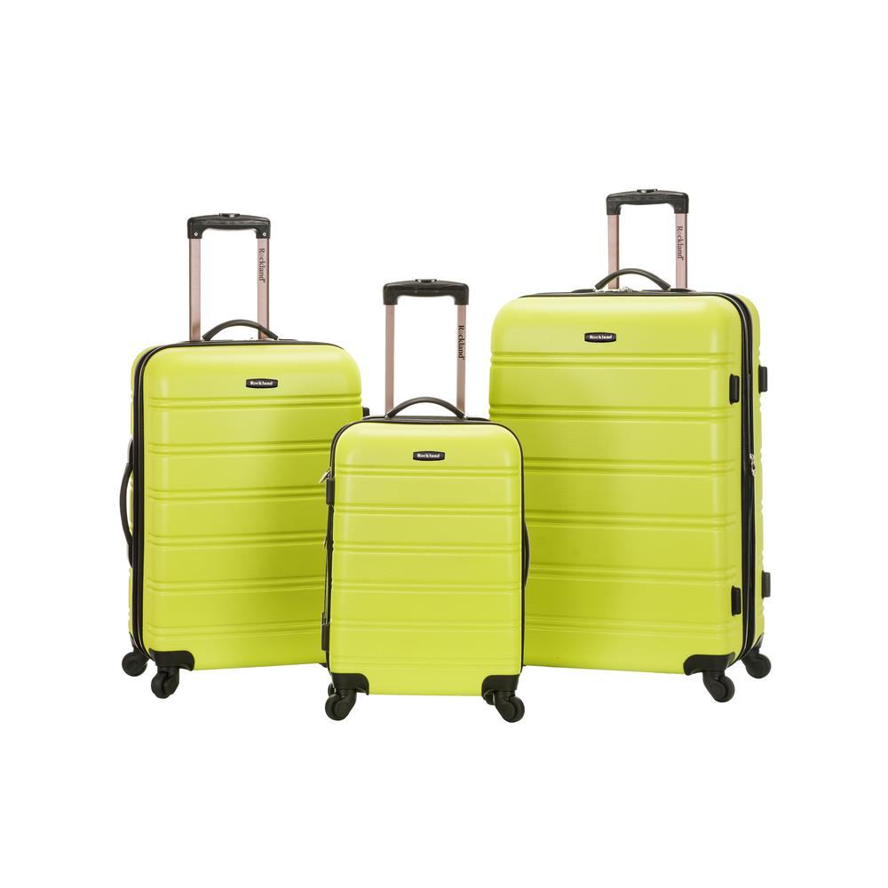 rockland luggage melbourne 3 piece set