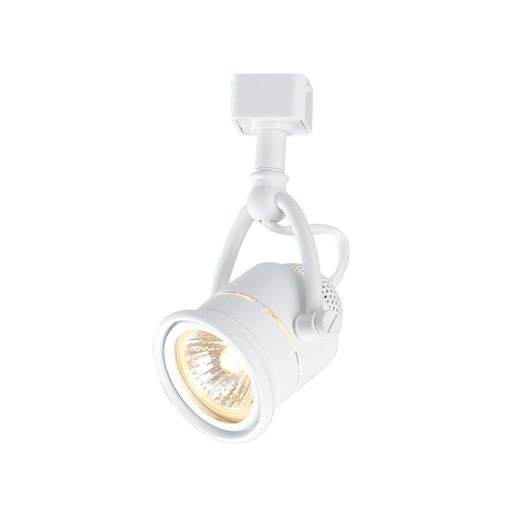 Hampton Bay Retro 1 Light White Linear Track Lighting Head 804119 Light White Linear Track Lighting Head
