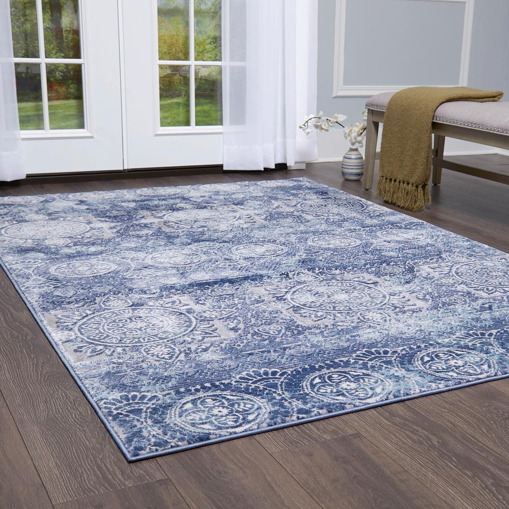 Bazaar Crystal Blue 7 Ft 10 In X 2 Indoor Area Rug Bazaar Crystal Blue 7 Ft 10 In X 2 Indoor Area Rug