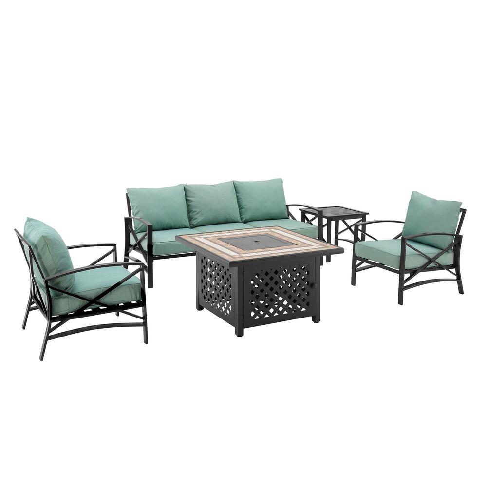 Crosley Furniture Kaplan Oil Rubbed Bronze 5 Piece Metal Patio