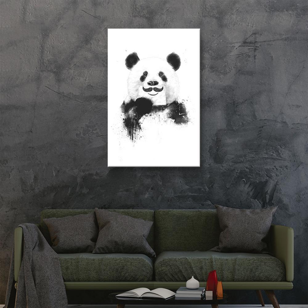 Artwall Funny Panda By Balazs Solti Canvas Wall Art 5sol018a0812w The Home Depot