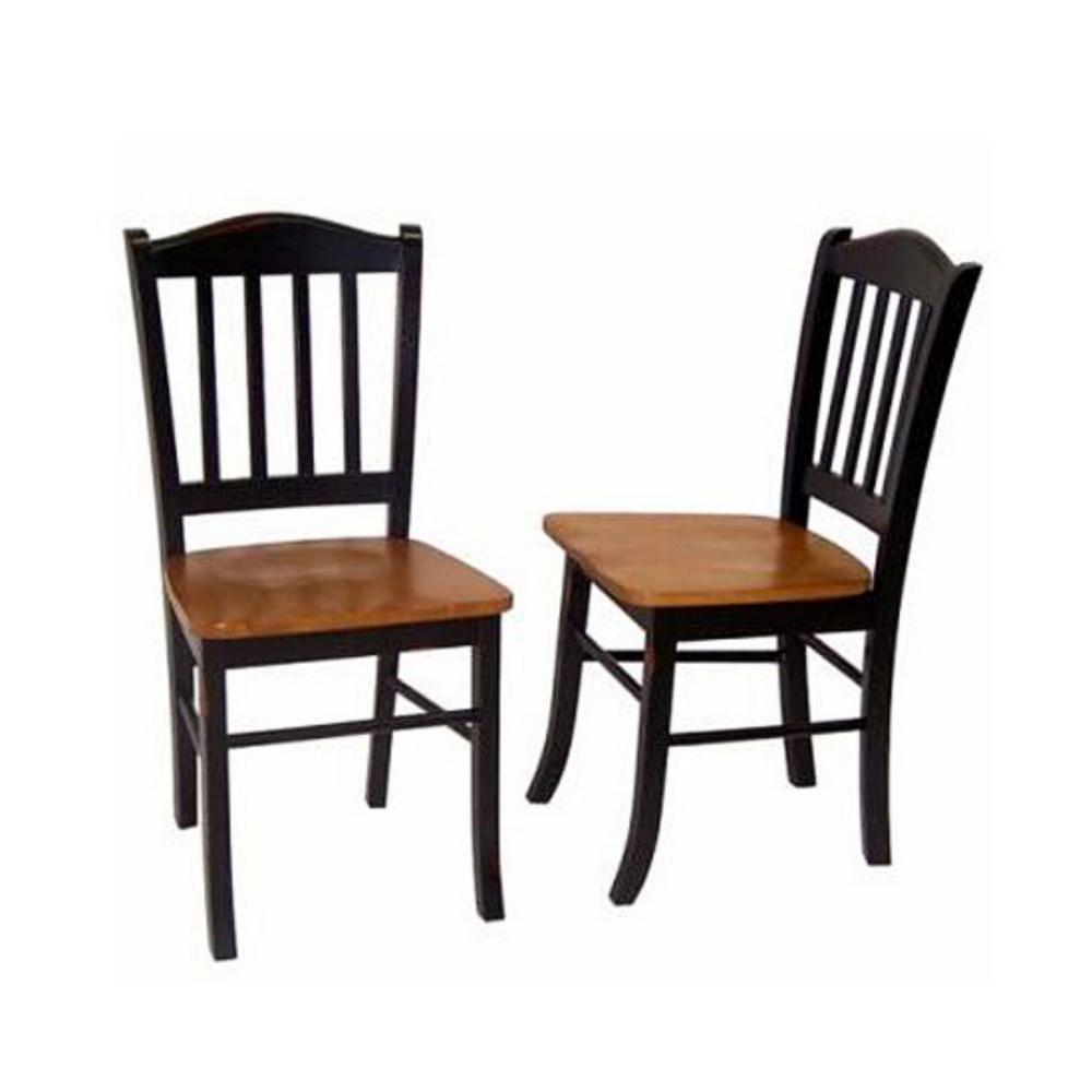 Boraam Bloomington Black and Cherry Wood Dining Chair (Set of 2 ... Boraam Bloomington Black and Cherry Wood Dining Chair (Set of 2 ...