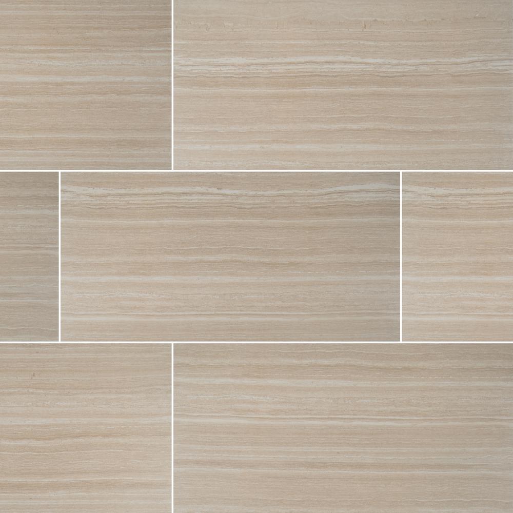 MSI Rimini Gris 12 in. x 24 in. Glazed Ceramic Floor and Wall Tile (16 ...