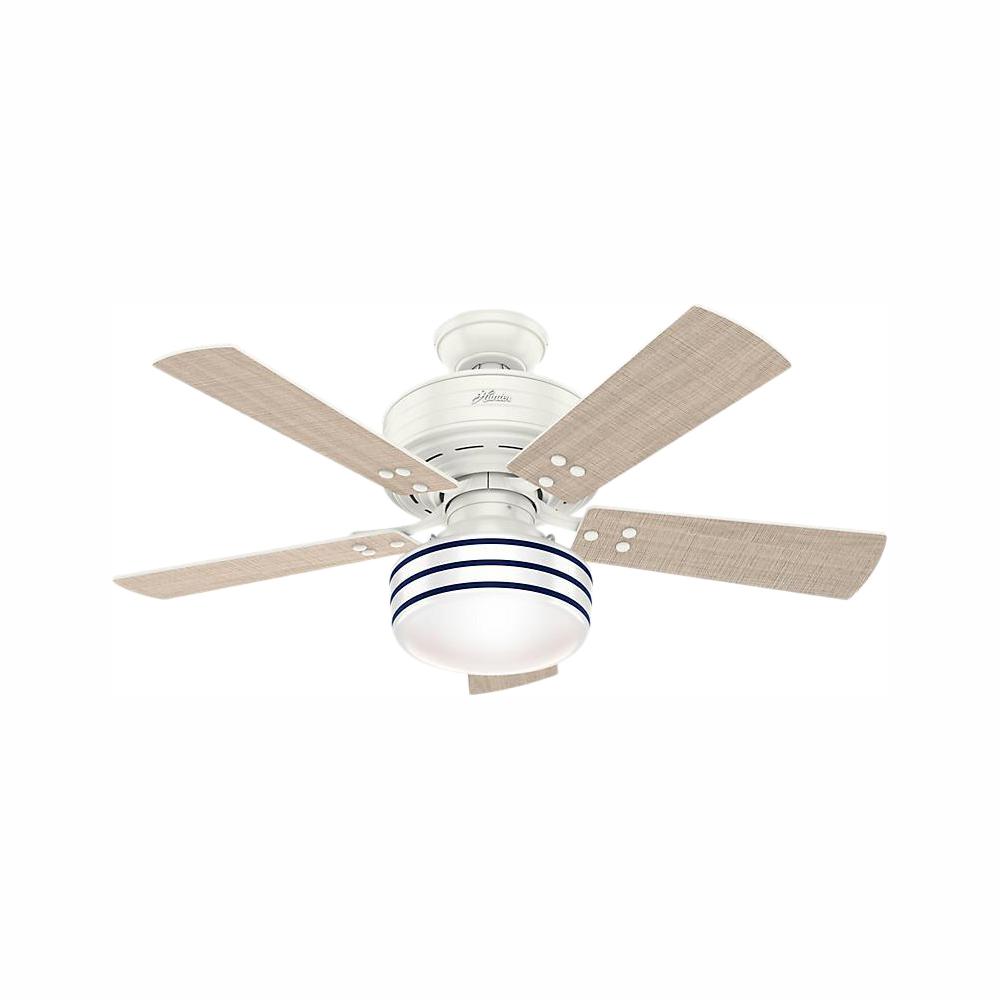 Hunter Cedar Key 44 In Indoor Outdoor Fresh White Ceiling Fan