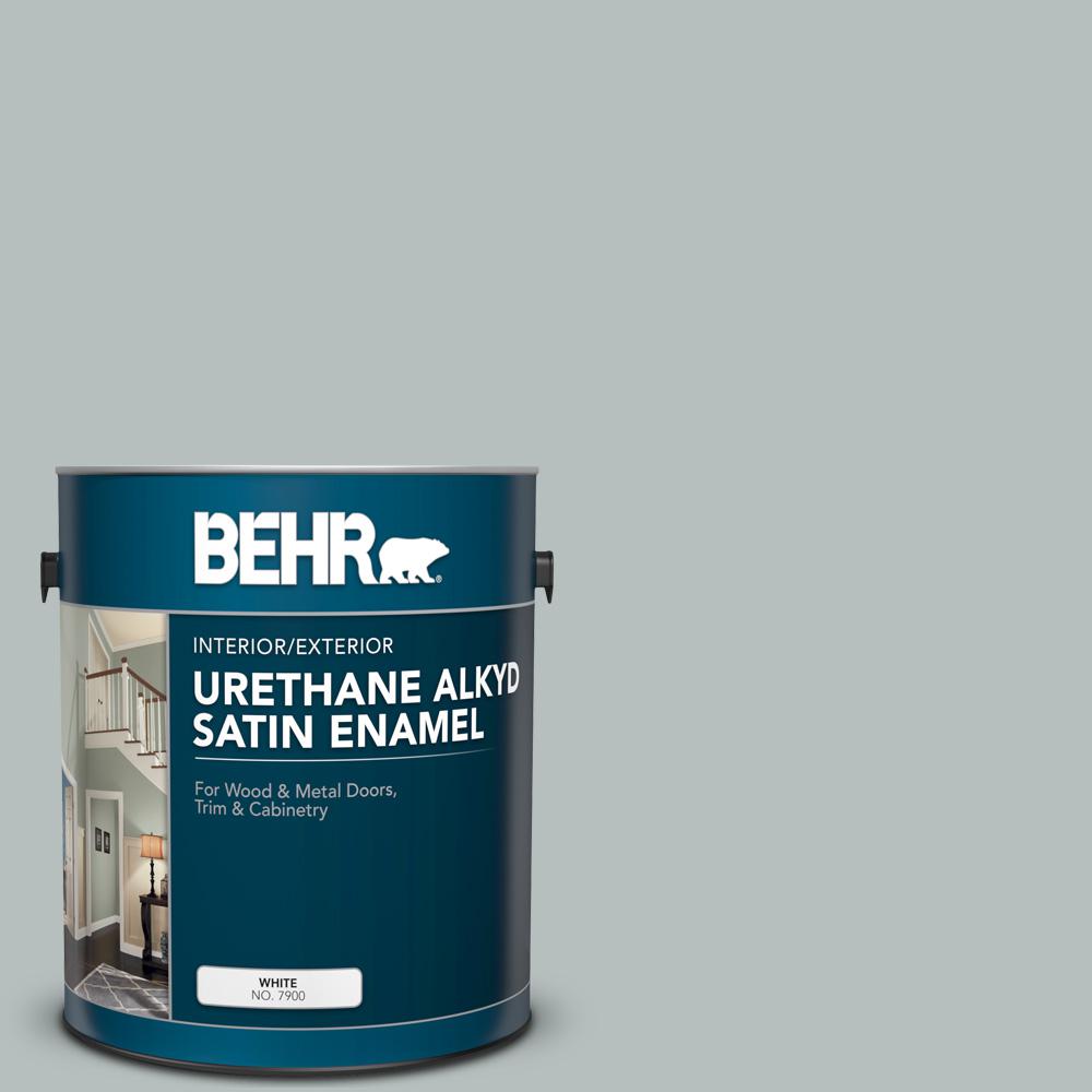Behr 1 Gal 720e 3 Rocky Mountain Sky Urethane Alkyd Satin Enamel 720e 3 Rocky Mountain Sky Urethane Alkyd Satin Enamel Interior Exterior Paint